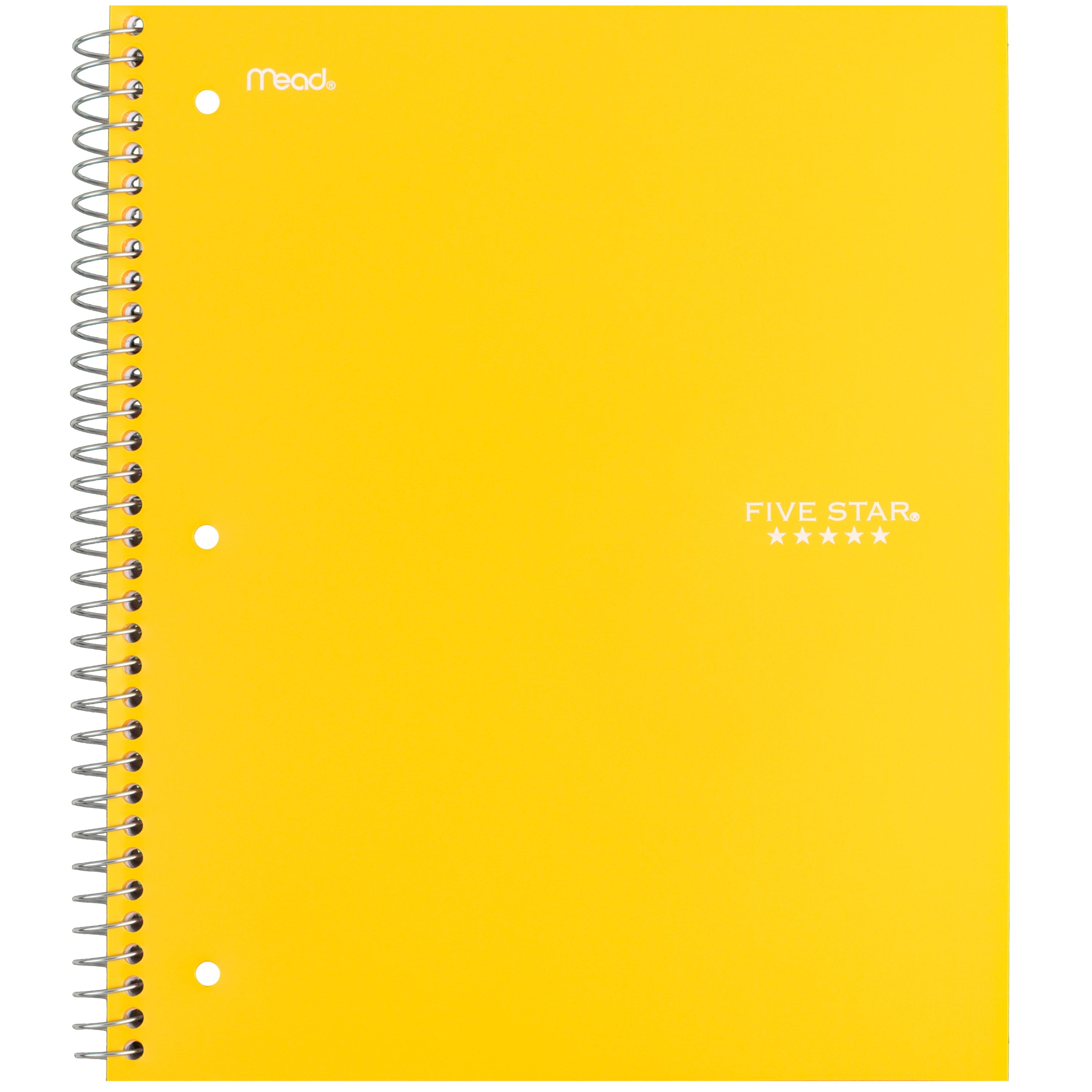 Five Star Single Spiral School Notebook, 1 Subject, Wide Ruled