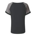 thumbnail image 3 of Teissuly Fashion Women's Summer Round Neck Colorblock Short Sleeve Pullover T-Shirt, 3 of 9