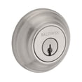 thumbnail image 1 of Double Cylinder Traditional Round Deadbolt Satin Nickel, 1 of 1