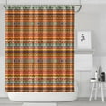 thumbnail image 2 of Extra Long Boho Shower Curtain 72x84 Inches - Vintage Floral & Tropical Leaves Pattern, Waterproof Bohemian Bathroom Decor with 12 Hooks, Tribal Rustic Style, 2 of 5