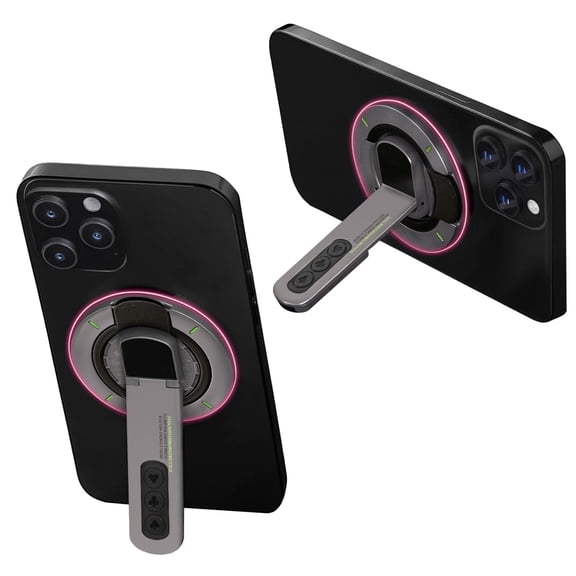 Vena Magsafe Phone Ring Holder Grip with Kickstand for Phone Case, Magsafe Magnetic Phone Grip Ring Holder and Magnet Stand for iPhone, Gray