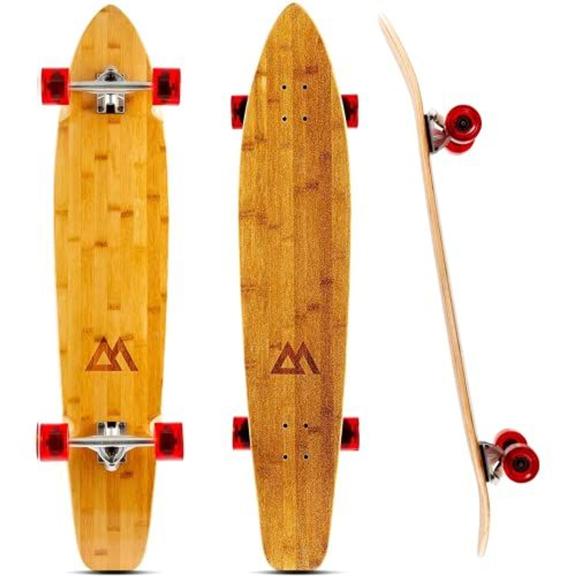 Magneto Bamboo Carving Longboard Skateboard Wood Deck - Drop