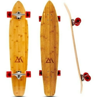 Magneto 44-Inch Kicktail Cruiser Longboard - Bamboo & Maple Deck