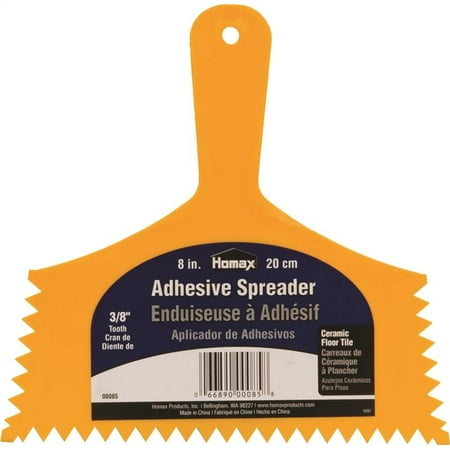 

8In 3/8Notch Adhes Spreader THE HOMAX GROUP Adhesive Spreader 85 066890000858