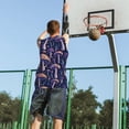thumbnail image 5 of Naloa Floral Hippie Mushrooms Basketball Jersey Reversible Men's Mesh Athletic Sports Shirts Training Practice S-4XL3X-Large, 5 of 6