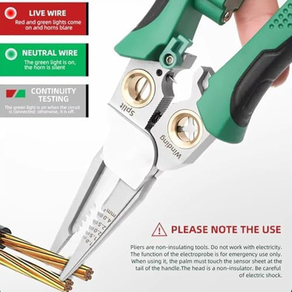 8-In-1 Wire Stripper & Voltage Tester: Forprecision Cutting, Crimping & Safety