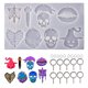 thumbnail image 4 of Diy Silicona Llavero Molde Silicona Hornear Fondant Moldes Llavero Colgante Arcilla Molde Diy Llavero Decoración Con 10 Uds Llaveros Vogacara AP005967-00, 4 of 6