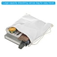 thumbnail image 3 of Uxcell Cotton Drawstring Bags Cotton Canvas Drawstring Backpack Foldable Sports Gym Bags White Black 2Pcs, 3 of 6