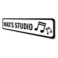 thumbnail image 4 of Music Studio Novelty Decor, Metal Wall Sign - 4x18 Inches, 4 of 4