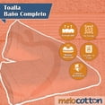 thumbnail image 4 of Toalla Baño Completo colores varios, 150x80cm - 620gr Suave Y Absorbente- Cenefa Bordada - NARANJA 2, 4 of 5