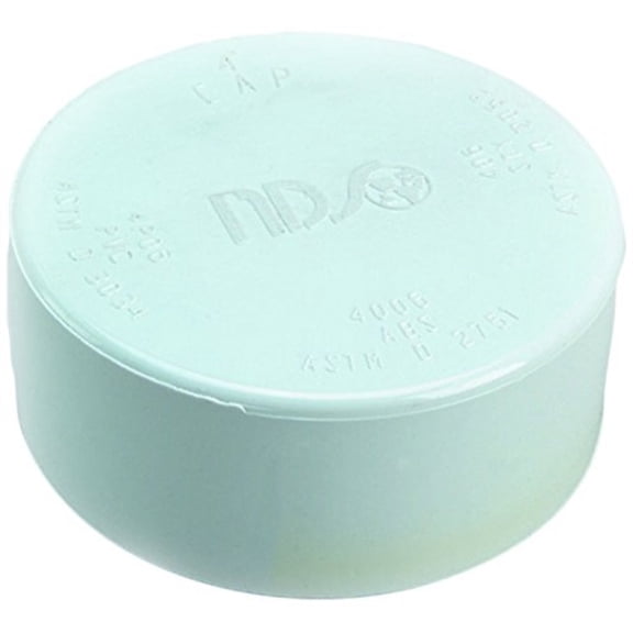 NDS 48035 6 in. Hub x 6 in. Hub Schedule 35 PVC Drain Cap
