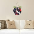 thumbnail image 6 of SKYSONIC Independence Day Welcome Sign for Front Door,All Seasons Welcome Wreath Porch Hanging Decoration for Farmhouse Wall Home Holiday Decoration - 11.8x11.8in, 6 of 7