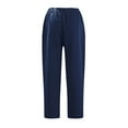 thumbnail image 5 of MSJUHEG Women'S Pants High Waisted Jeans For Women Womens Trousers Back Pants Elastic Waist Linen Pants Pants Linen Pants Dark Blue 4Xl, 5 of 5