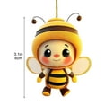 thumbnail image 3 of hulanddfd Christmas Honeybee Ornament, 3.1inch Acrylic Yellow Hanging Ornaments, Garden Decor Outdoor and Auto Interior Decorations for Xmas Tree Garden Outdoor or Gifts D, 3 of 6