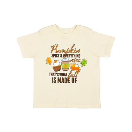

Inktastic Pumpkin Spice & Everything Nice Thats What Fall is All About Gift Toddler Boy or Toddler Girl T-Shirt