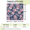thumbnail image 2 of Pioneer Flower Floral Print Pattern Square Fitted Tablecloth with Elastic Edge,Square Table Cover,Washable Elastic Table Cover for Home Kitchen Party Decor 34"x34", 2 of 6
