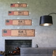 thumbnail image 2 of MIAMI FL UNITED STATES Vintage Aluminum Street Sign American flag city country rustic metal tin gift | Indoor/Outdoor | 30" Wide, 2 of 4