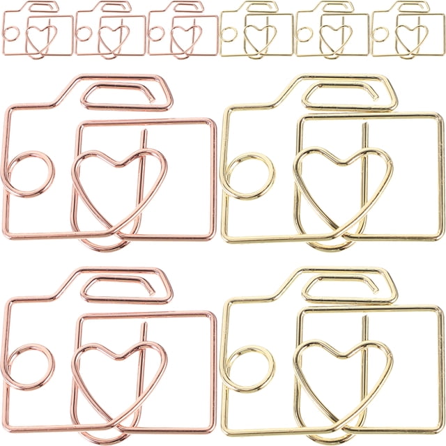 Shisuyan 20 Pcs Mini Clips d'Artisanat Clips de Documents Multi-Usages Clips de Papier en Métal Clips Décoratifs