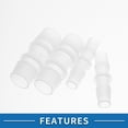 thumbnail image 6 of Unique Bargains 5/8" 3/8" 4 Pcs 2 Sizes of Plastic Hose Barb Fitting Assortment PP Clear 1 Set, 6 of 7