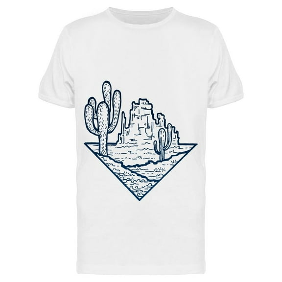 Graphic Sketch Of Cactus T-Shirt Men -Image by Shutterstock, Male x-Large