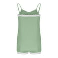 thumbnail image 4 of daznei Womens Cami Pajama Sets 2 Piece Lace Trim Shorts PJs Nightwear Soft Sleeveless Tank Top and Shorts Camisole Lounge Set Sleepwear, 4 of 7