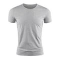 thumbnail image 2 of Ana Mens Short Sleeve T Shirt Summer Plain Casual Gym Muscle Crew Neck Slim Fit Tops, 2 of 9