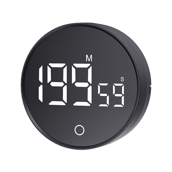 Fesfesfes Magnetic Rotating Countdown Timer with LED,Visual Study Cooking Alarm Clock,Silent Time Tracker for Exams,Baking, Classroom,Office Tasks