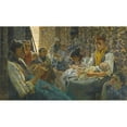 thumbnail image 2 of Telemaco Signorini 18x12 Gold Ornate Wood Frame and Double Matted Museum Art Print Titled - Idle Hours at Riomaggiore, 2 of 4