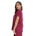 thumbnail image 2 of Just Love Solid Stretch Scrub Top for Women Mock Wrap Nursing Shirt (Burgundy, Large), 2 of 3