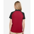 thumbnail image 3 of Team 365 TT21CW Women's Command Snag-Protection Colorblock Polo-SPORT RED/ BLACK-S, 3 of 6
