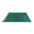 thumbnail image 2 of Ahgly Company Machine Washable Indoor Rectangle Abstract Turquoise Blue Contemporary Area Rugs, 2' x 5', 2 of 4