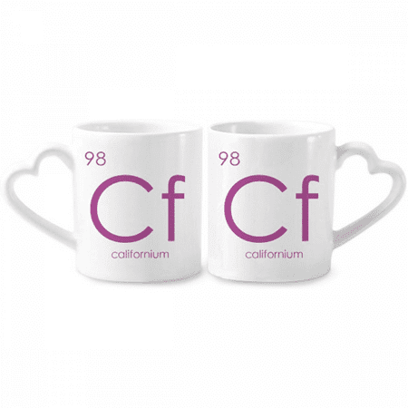 

Chestry Elements Period Table Actinide Californium Cf Couple Porcelain Mug Set Cerac Lover Cup Heart Handle