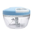 thumbnail image 1 of Manual Garlic Grinder Chopper Meat Cutter, Hand Pull Chop Chopper Manual Food Processor by KAUKKO (Blue-S), 1 of 4