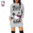 thumbnail image 2 of Nouveau Léopard Hello Kitty Chandail à Capuchon Femme Simple Col Rond Chandail en Molleton Long Bureau Décontracté Ample Chandails à Capuchon Automne Robe Chaude GQ, 2 of 7