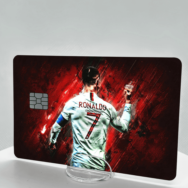 Soccer Player C-Cristiano R-Ronaldo Diy Credit Debit Card Sticker Party Sticker Decoration Waterproof Small Chip Card Skin
