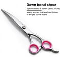 thumbnail image 4 of Expertly Crafted Pet Grooming Shears, Stainless Steel Curved Dog Grooming Scissors, Silencer Design For Noiseless Grooming, Comfortable Non-Slip Handle, Adjustable Screw, Ideal, 4 of 5