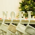 thumbnail image 5 of Glitzhome  LED JOY NOEL Heavy Duty Christmas Stocking Holders Mantel Ornament White NOEL, 5 of 5