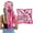 Elliptical Grid(Pink), variant on 35" Large Square Satin Head Scarf - Silk Hair Scarf Square Hair Bandanas Women Sleeping Head Wraps