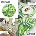 thumbnail image 4 of Efavormart 4 Pack | 15" Round Green Tropical Leaf Woven Cotton Table Placemats, Indoor/Outdoor Braided Dining Placemats, 4 of 11