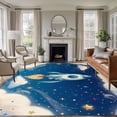 thumbnail image 2 of Rockets Universe Large Area Rugs 8x10 ft Color Star Dreamy Sky Cloud Planets Washable Rug Non Slip Indoor Carpet Absorbent Floor Mat for Living Room Bedroom Dining Room, 2 of 9