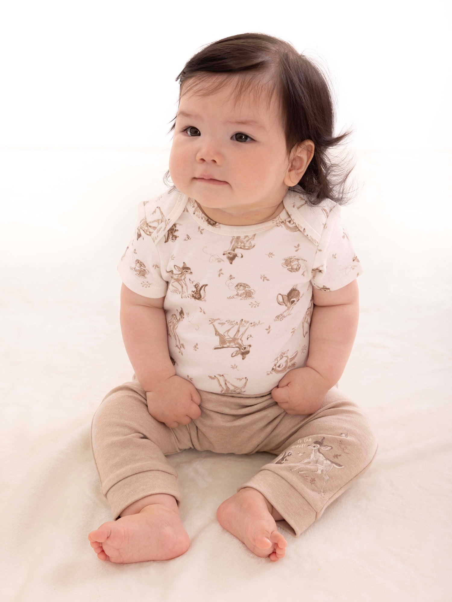 Disney Baby Wishes + Dreams Bambi Infant Baby Jogger Pants, 3-Pack, Sizes Newborn-12 Months