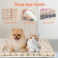 thumbnail image 5 of Dog Crate Mats with Cute Star Pattern Washable Pet Bed for Large Dogs Cozy Reversible Dog Crate Bed, Brown, 17.5*14, 5 of 8