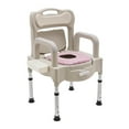 thumbnail image 4 of Heavy Duty Height Adjustable Bath Seat Commode Toilet Chair 250kg Adult Senior, 4 of 19