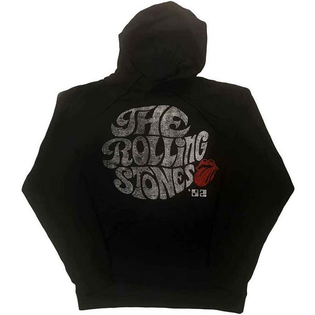 The Rolling Stones Unisex Pullover Hoodie Sweatshirt Swirl Logo '82