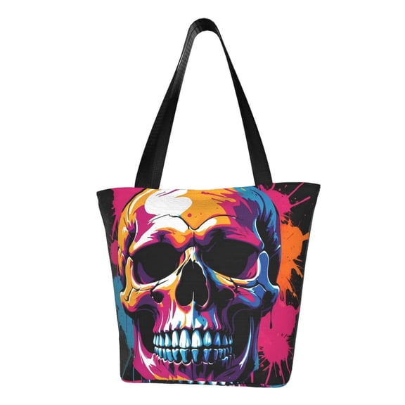 Easygdp Colorful Skull Shoulder Bags for Women,Crossbody Bags Shoulder Purse Handbag for Women