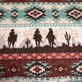 thumbnail image 5 of Chezmoi Collection Dune 3-Piece Southwestern Cowboys Quilt Set, Multicolor Teal Brown Beige Tan Red Printed Microfiber Bedspread, King, 5 of 8