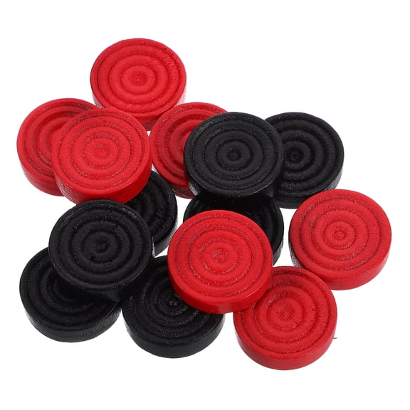 24-Piece Synthetic Checkers Game Pieces Set, 1.1 x 1.1 x 0.2 Inch, Checkers Accessories for Board Games