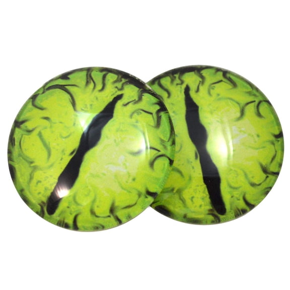 Lime Green Dragon Glass Eyes