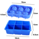 thumbnail image 2 of Juego de bandejas de hielo para hacer hielo - Azul 6 agujeros + 6 cuadrados MFZFUKR CPB-US-CJZ25-2, 2 of 5