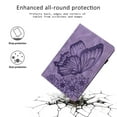 thumbnail image 5 of Allytech Galaxy Tab A8 10.5" Case X200, PU Leather Pretty Butterfly Embossed Cards Slots Pen Holder Shockproof Auto Sleep Wake Case Cover for Samsung Galaxy Tab A8 10.5" X200 X205 X207 - Purple, 5 of 6